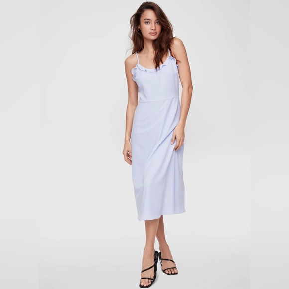 Aritzia Wilfred Philomene Sleeveless Midi Dress in Pearl Grey NWT - Picture 2 of 12